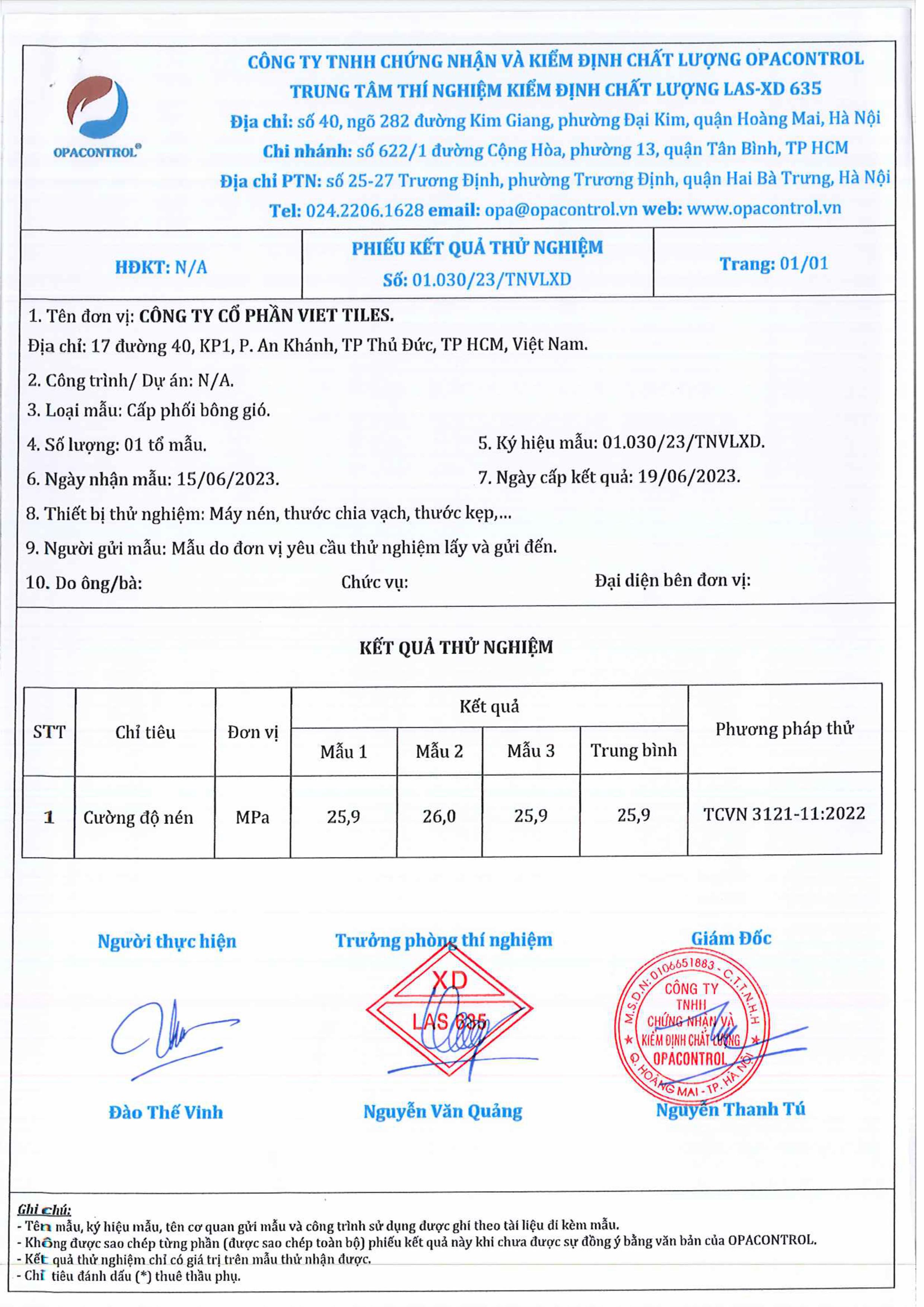 F24.HL.06-TEST REPORT OPACONTROL-CẤP PHỐI BÔNG GIÓ (01.030-23-TNVLXD)